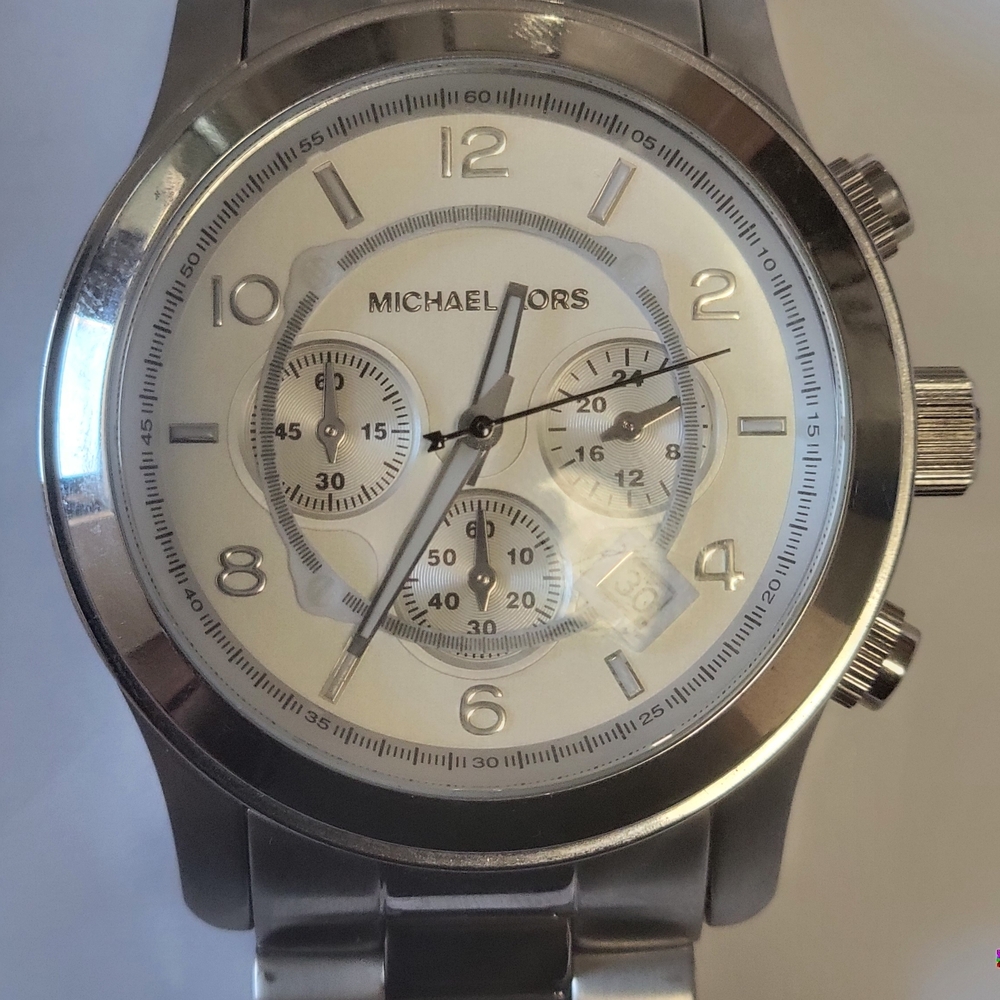 Michael Kors Silver Men's Watch with Chronograph